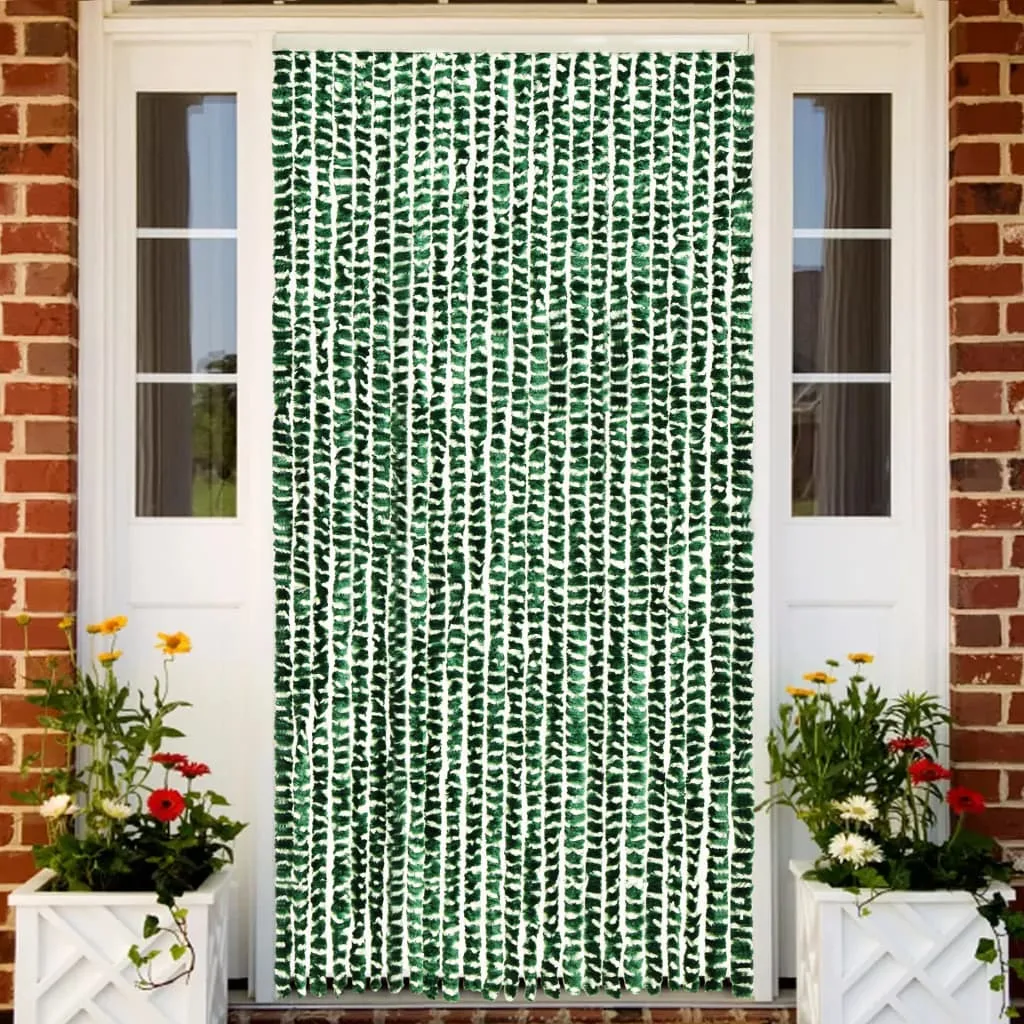 vidaXL Zanzariera Verde e Bianco 100x220 cm Ciniglia