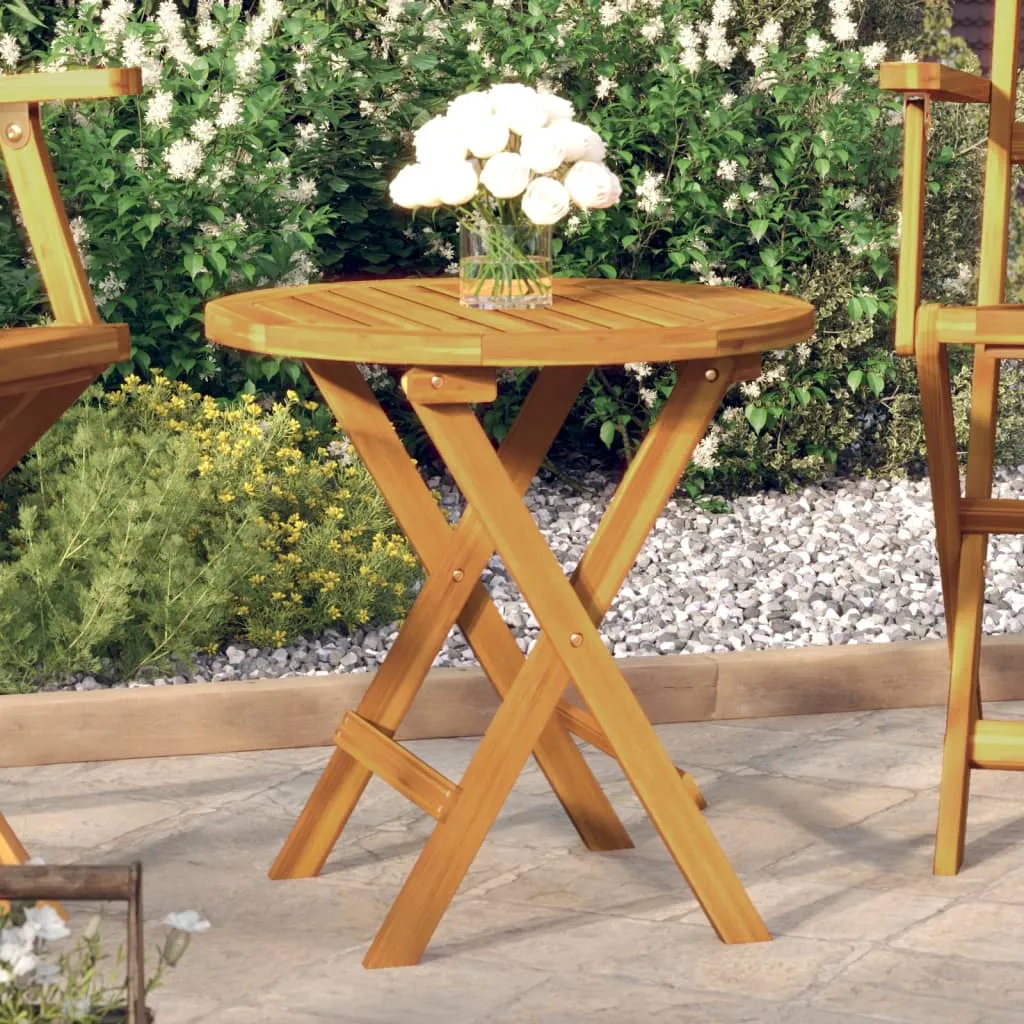 vidaXL Tavolo da Bistrot Ø46x47 cm in Legno Massello di Acacia