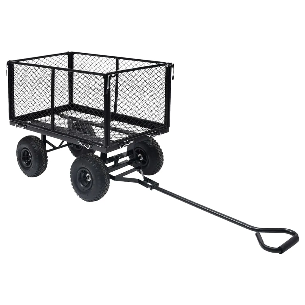 vidaXL Carrello a Mano da Giardino Nero 350 kg