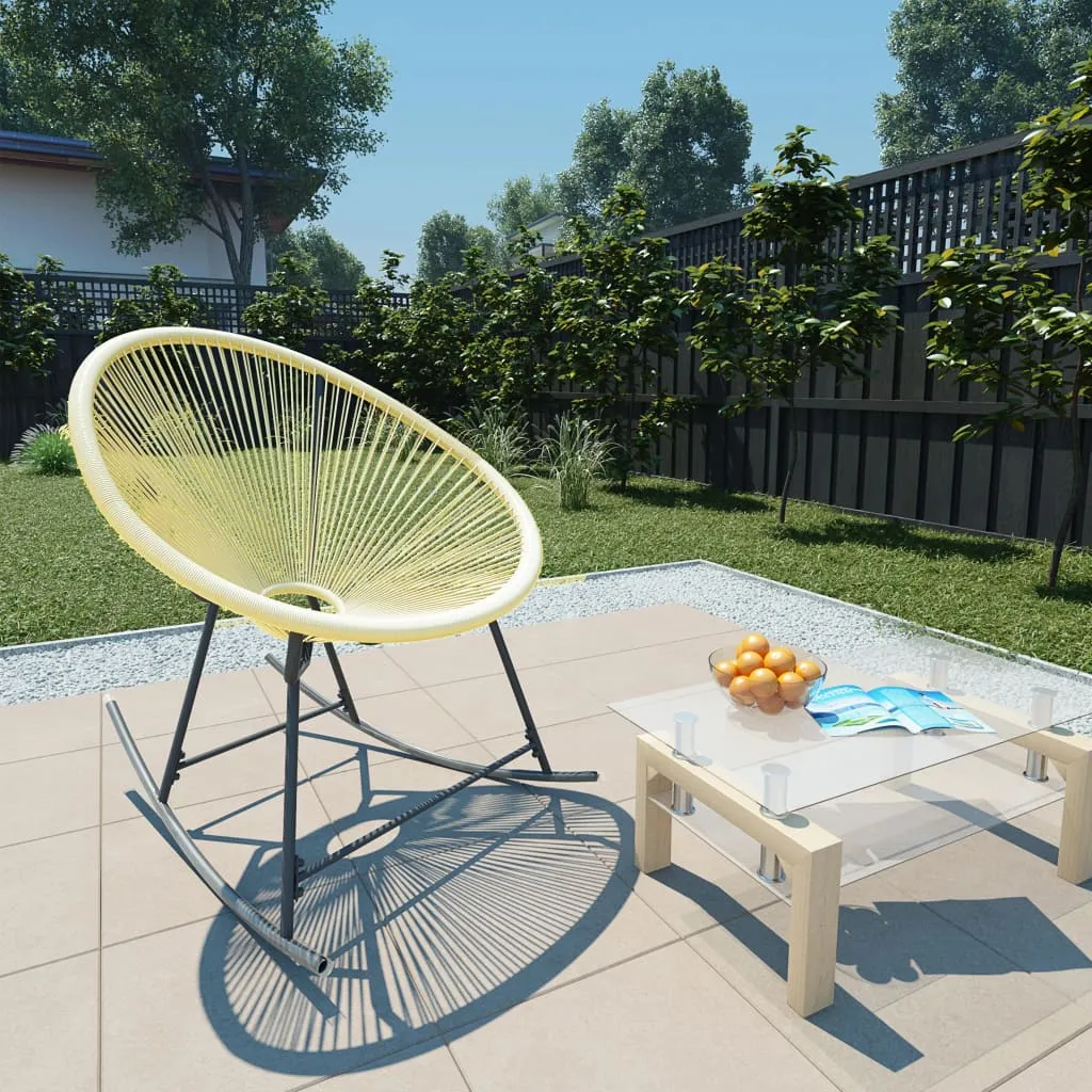 vidaXL Sedia Acapulco per Giardino in Polyattan Beige