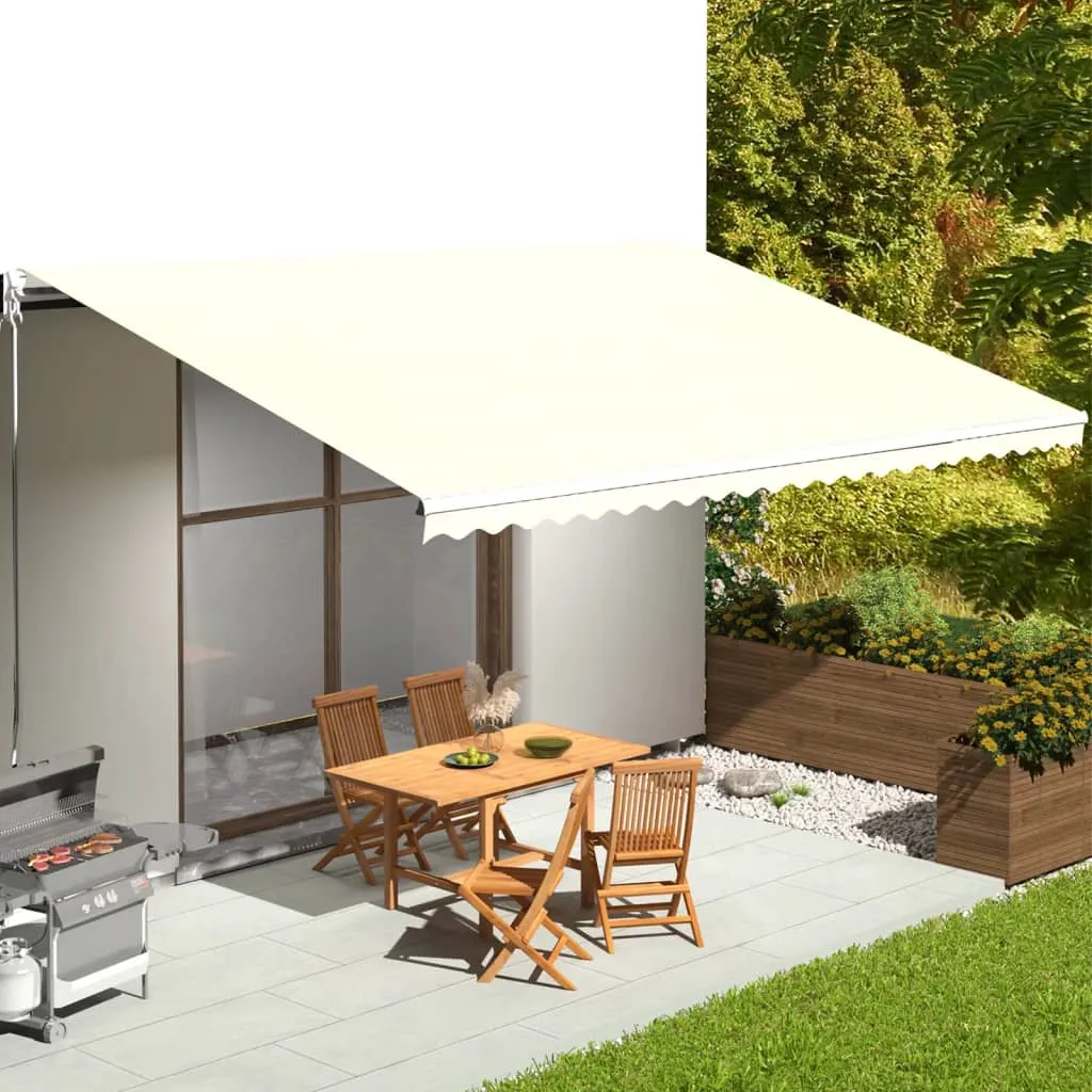 vidaXL Tessuto di Ricambio per Tenda da Sole Crema 6x3,5 m