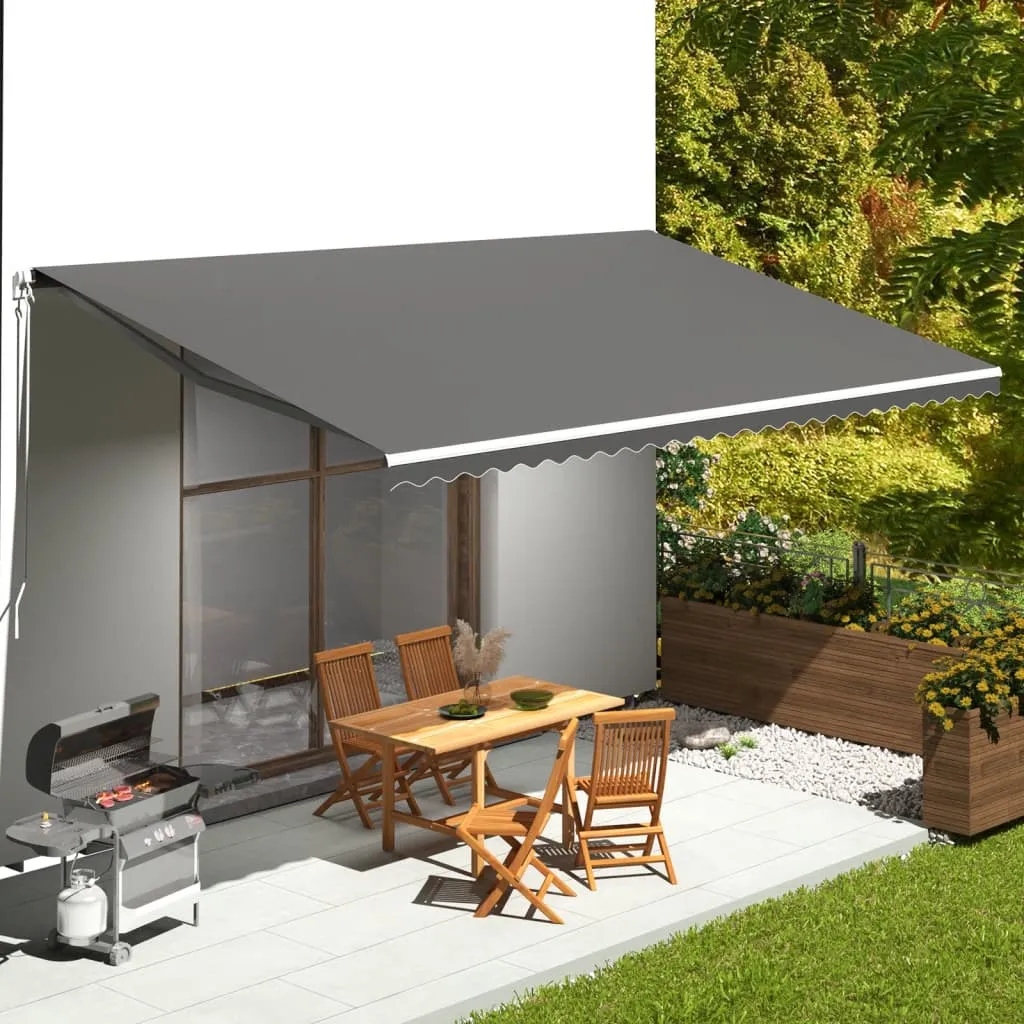 vidaXL Tessuto di Ricambio per Tenda da Sole Antracite 6x3,5 m