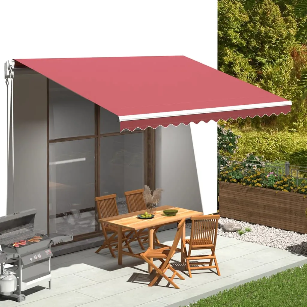 vidaXL Tessuto di Ricambio per Tenda da Sole Rosso Borgogna 4,5x3,5 m