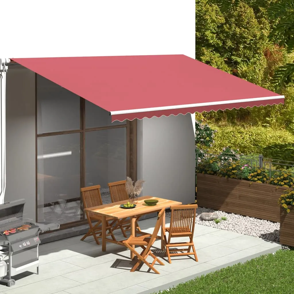 vidaXL Tessuto di Ricambio per Tenda da Sole Rosso Borgogna 5x3 m