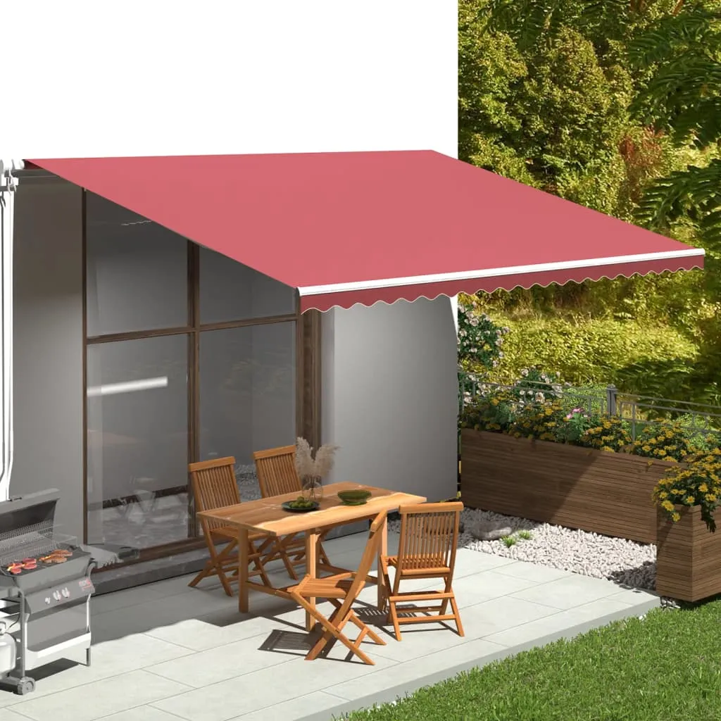 vidaXL Tessuto di Ricambio per Tenda da Sole Rosso Borgogna 5x3,5 m