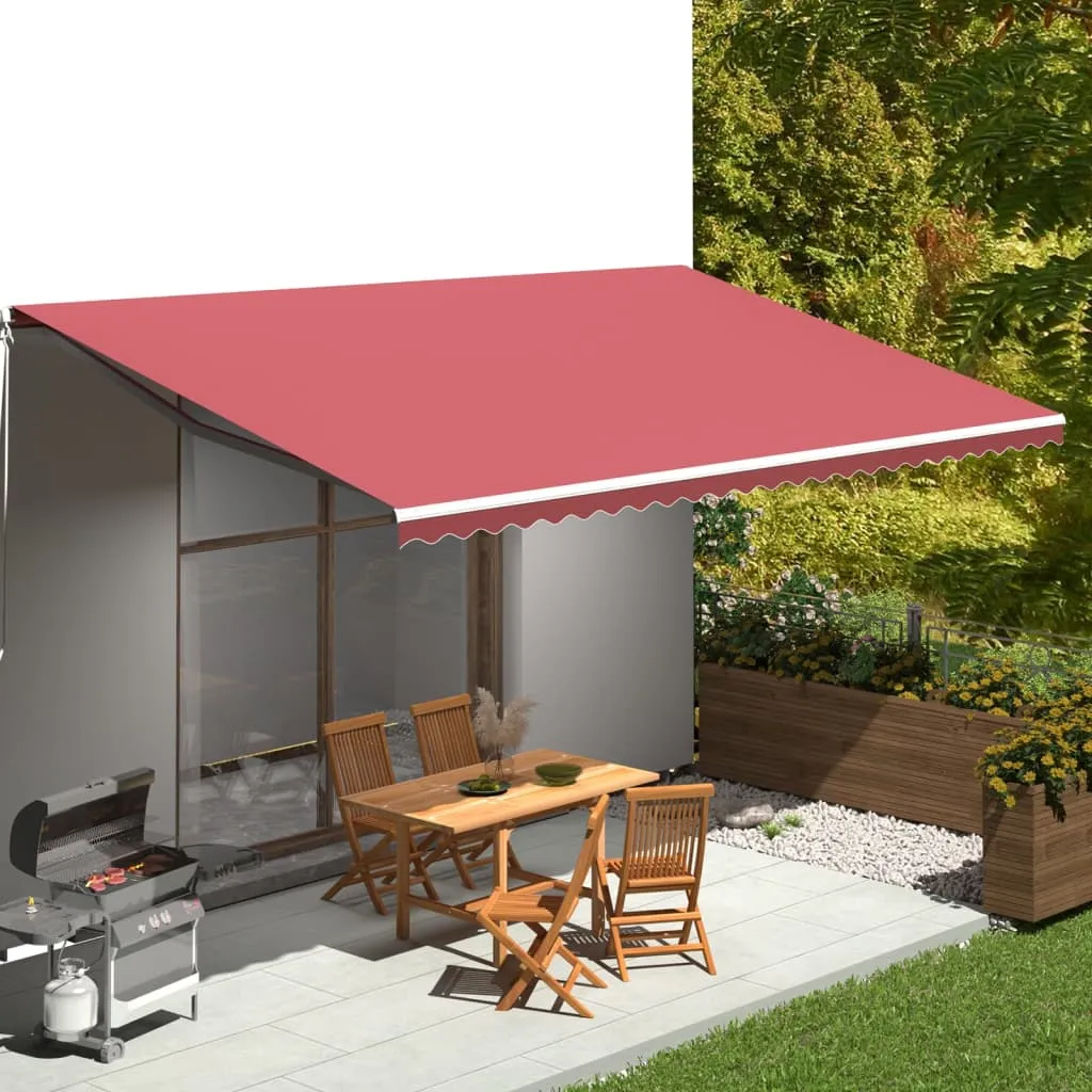 vidaXL Tessuto di Ricambio per Tenda da Sole Rosso Borgogna 6x3 m