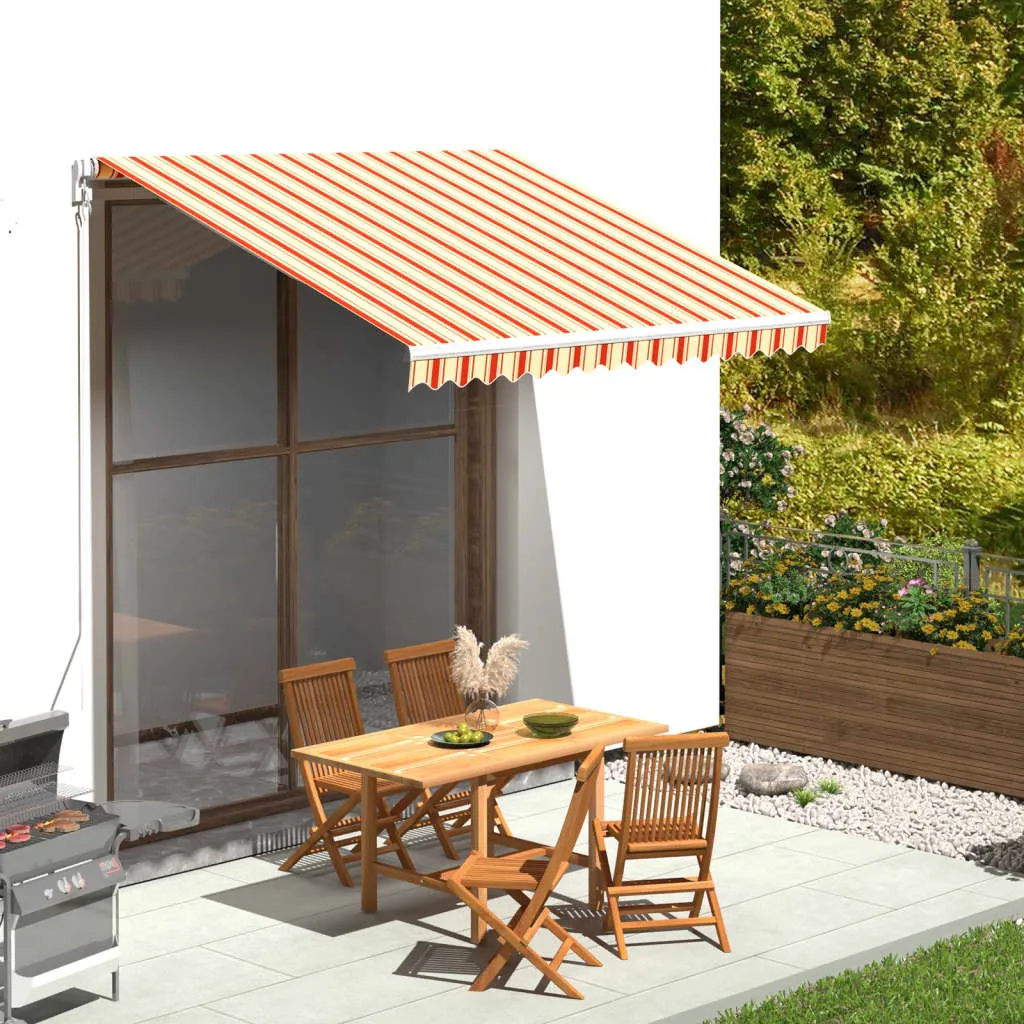 vidaXL Tessuto di Ricambio per Tenda da Sole Giallo e Arancio 3x2,5 m