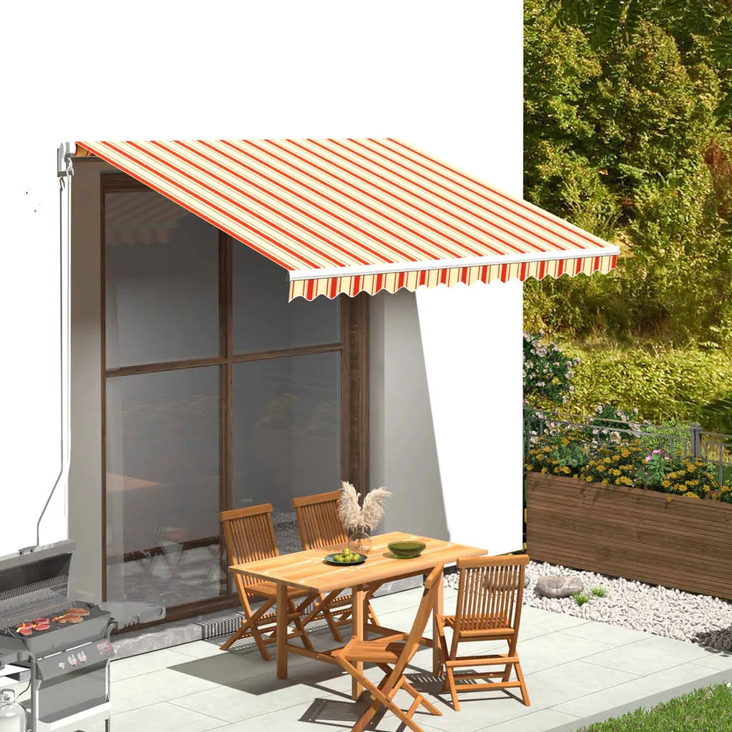 vidaXL Tessuto di Ricambio per Tenda da Sole Giallo e Arancio 3x2,5 m