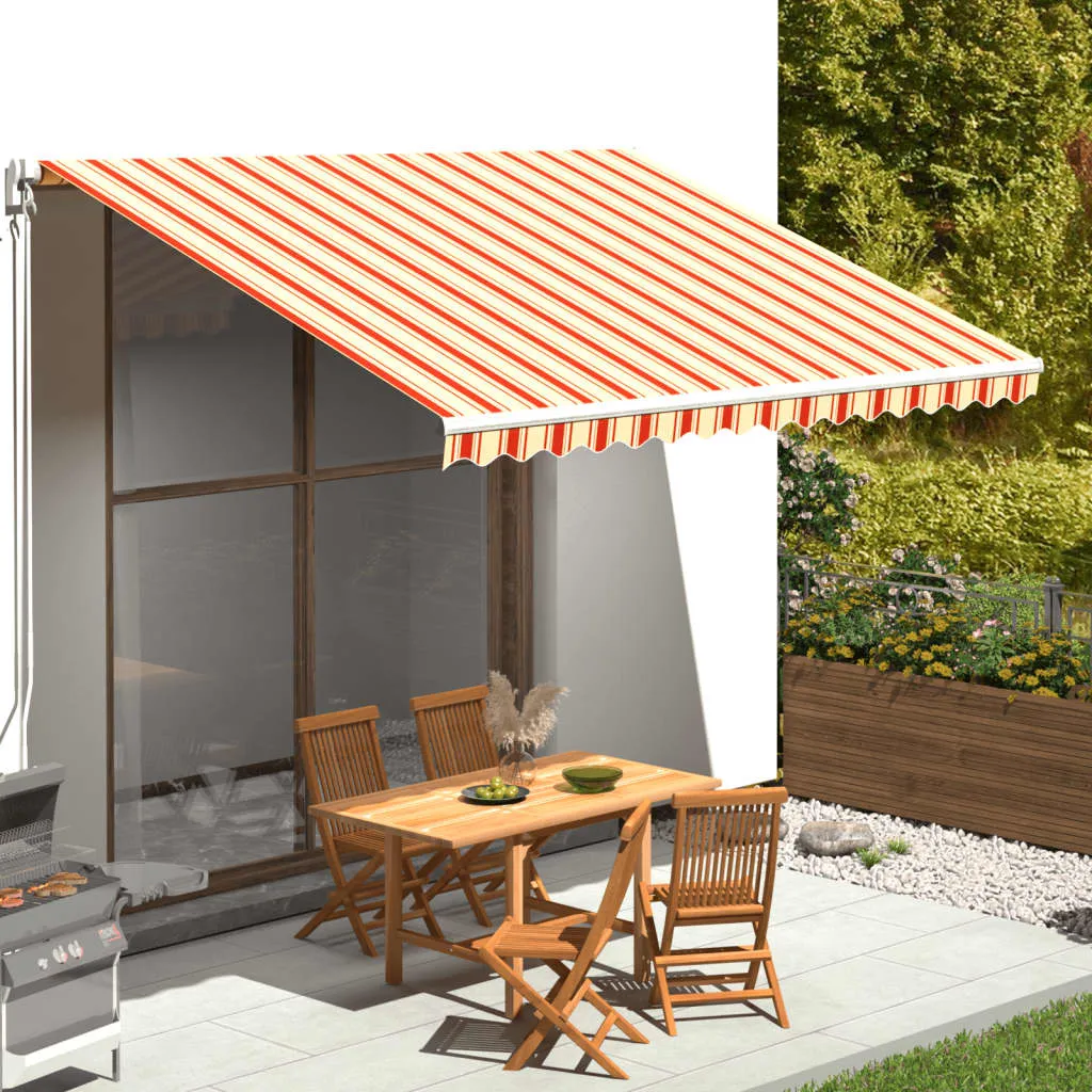 vidaXL Tessuto di Ricambio per Tenda da Sole Giallo e Arancio 4x3 m