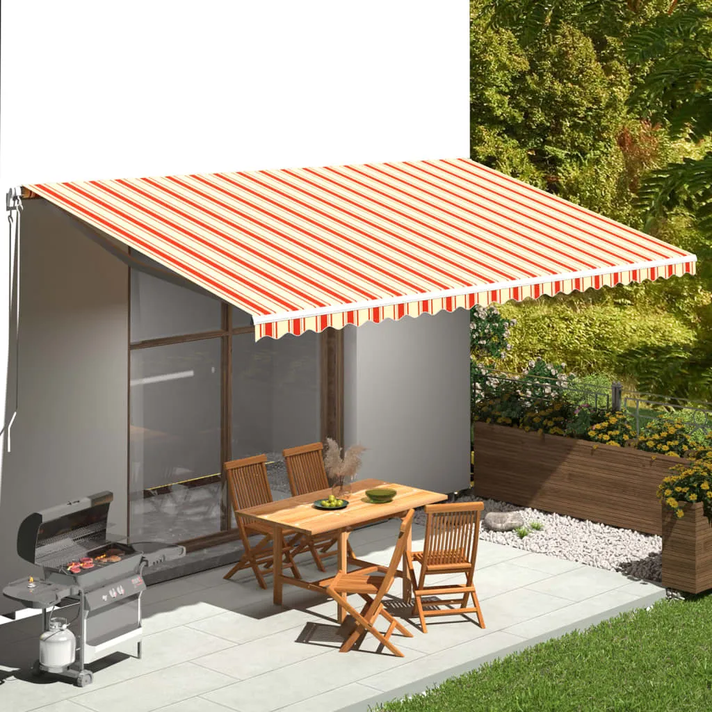 vidaXL Tessuto di Ricambio per Tenda da Sole Giallo e Arancio 6x3 m