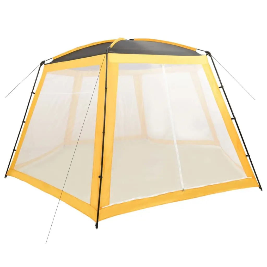 Tenda per Piscina in Tessuto 590x520x250 cm Gialla