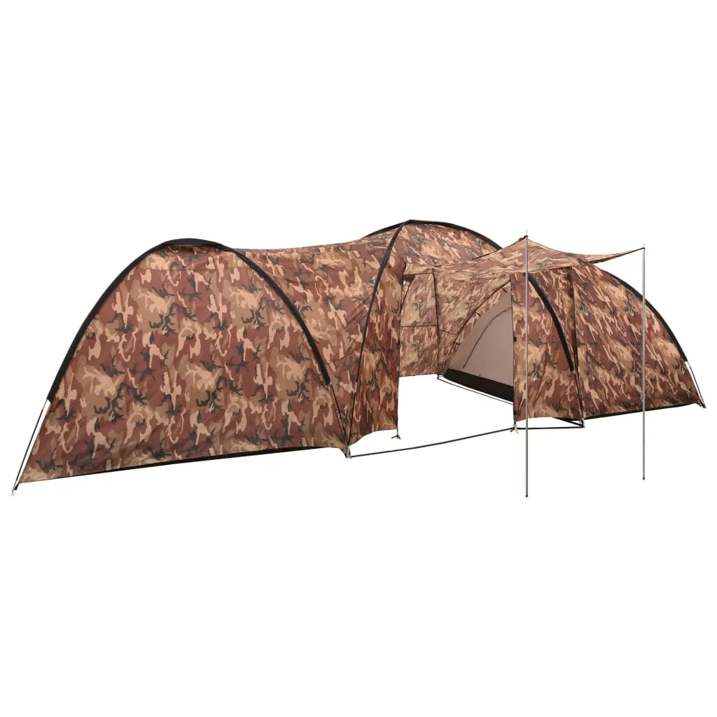 vidaXL Tenda Igloo da Campeggio 650x240x190 cm per 8 Persone Mimetica