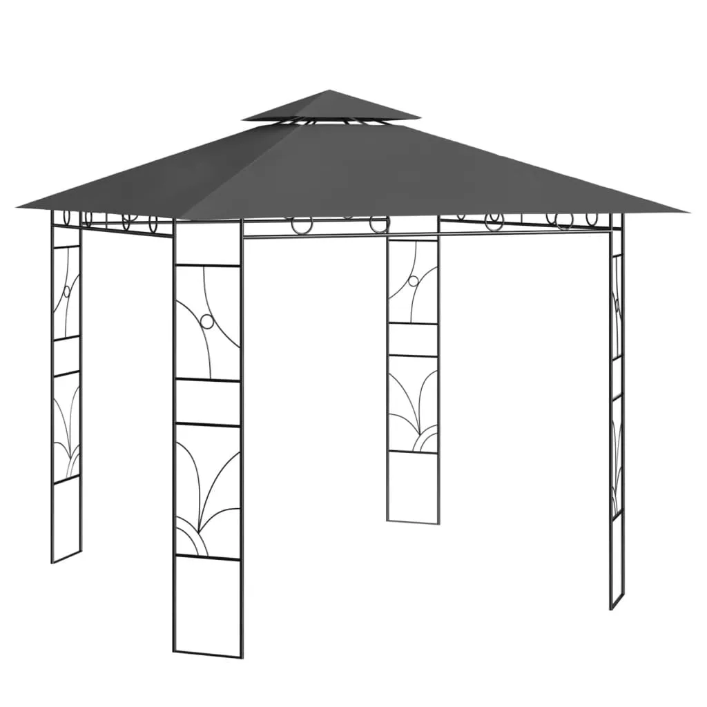 vidaXL Gazebo 3x3x2,7 m Antracite 160 g/m²