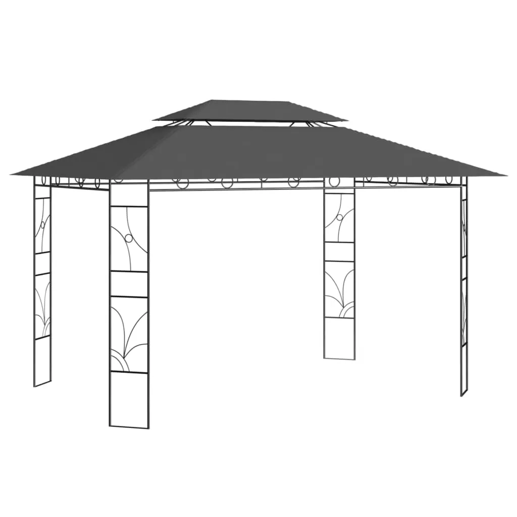 vidaXL Gazebo 4x3x2,7 m Antracite 160 g/m²