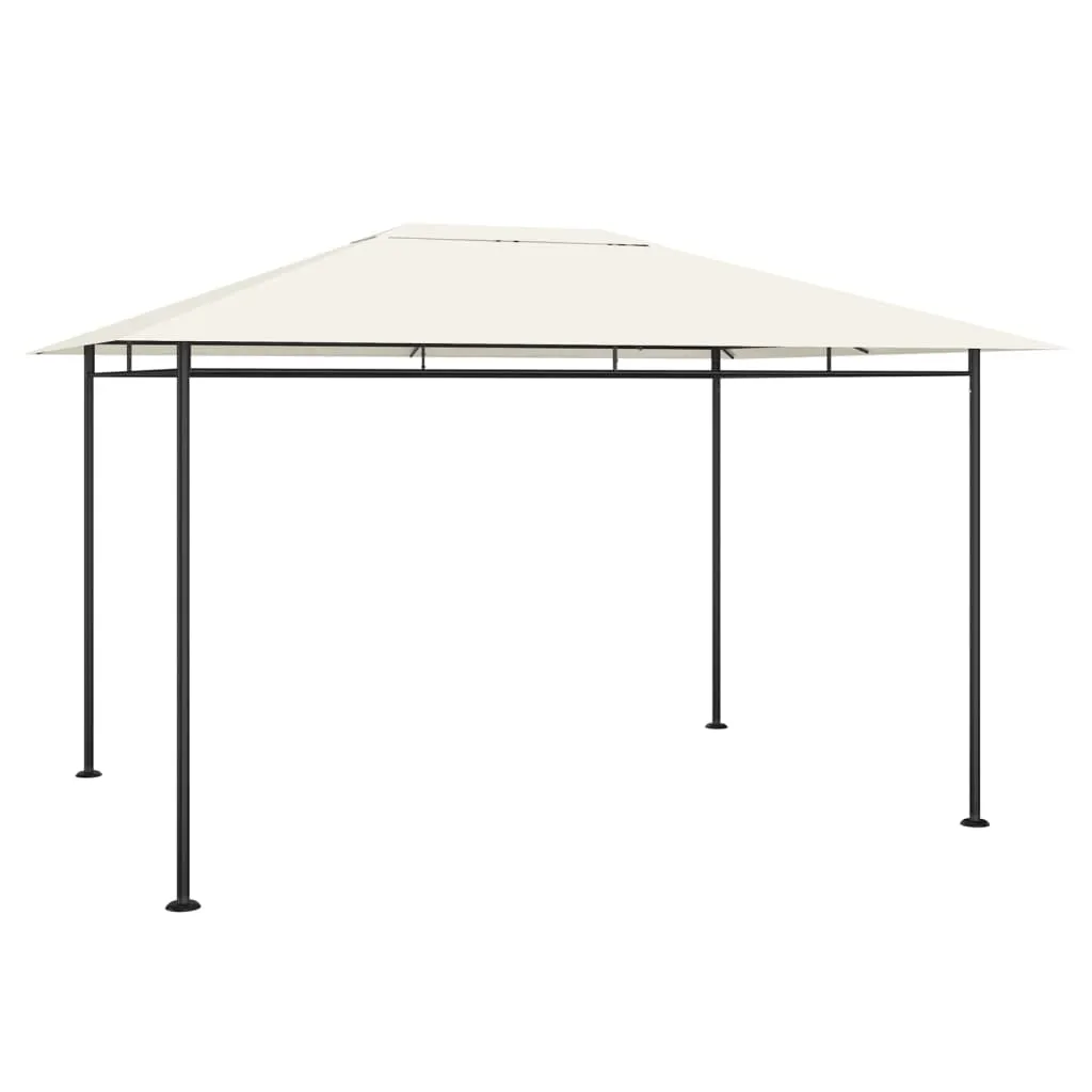 vidaXL Gazebo 384x281x270 cm Crema 180 g/m²