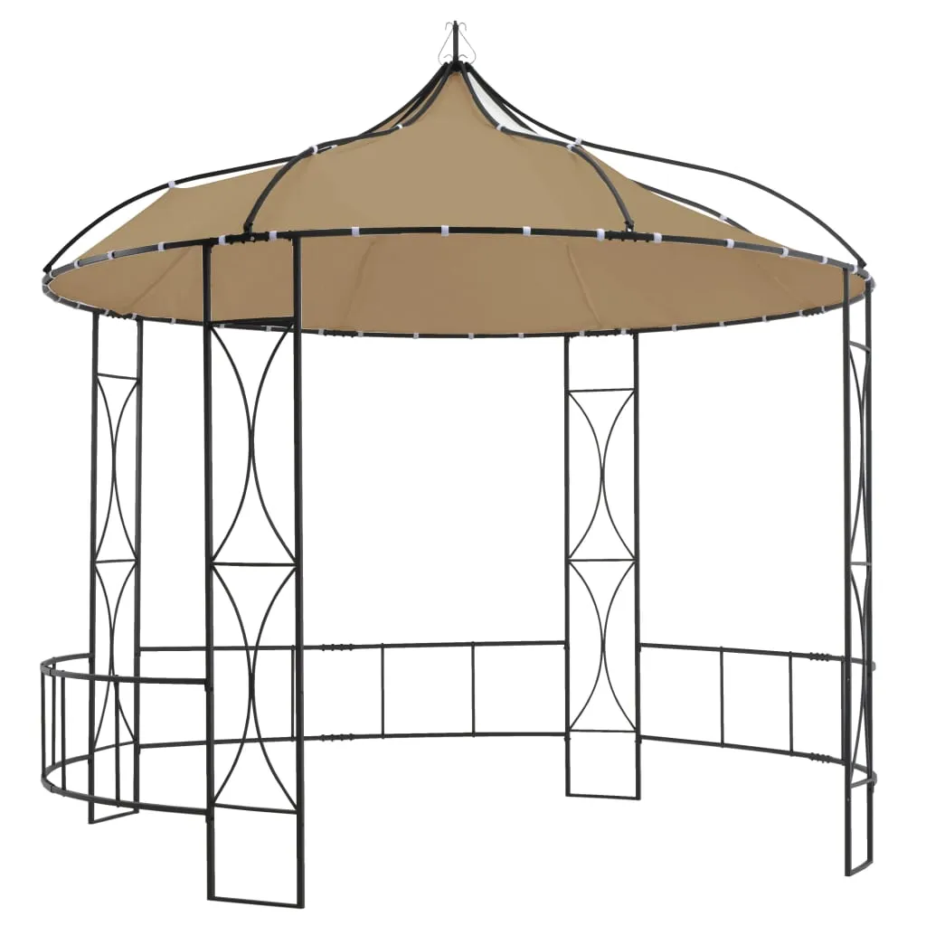 vidaXL Gazebo 300x290 cm Grigio Talpa Rotondo