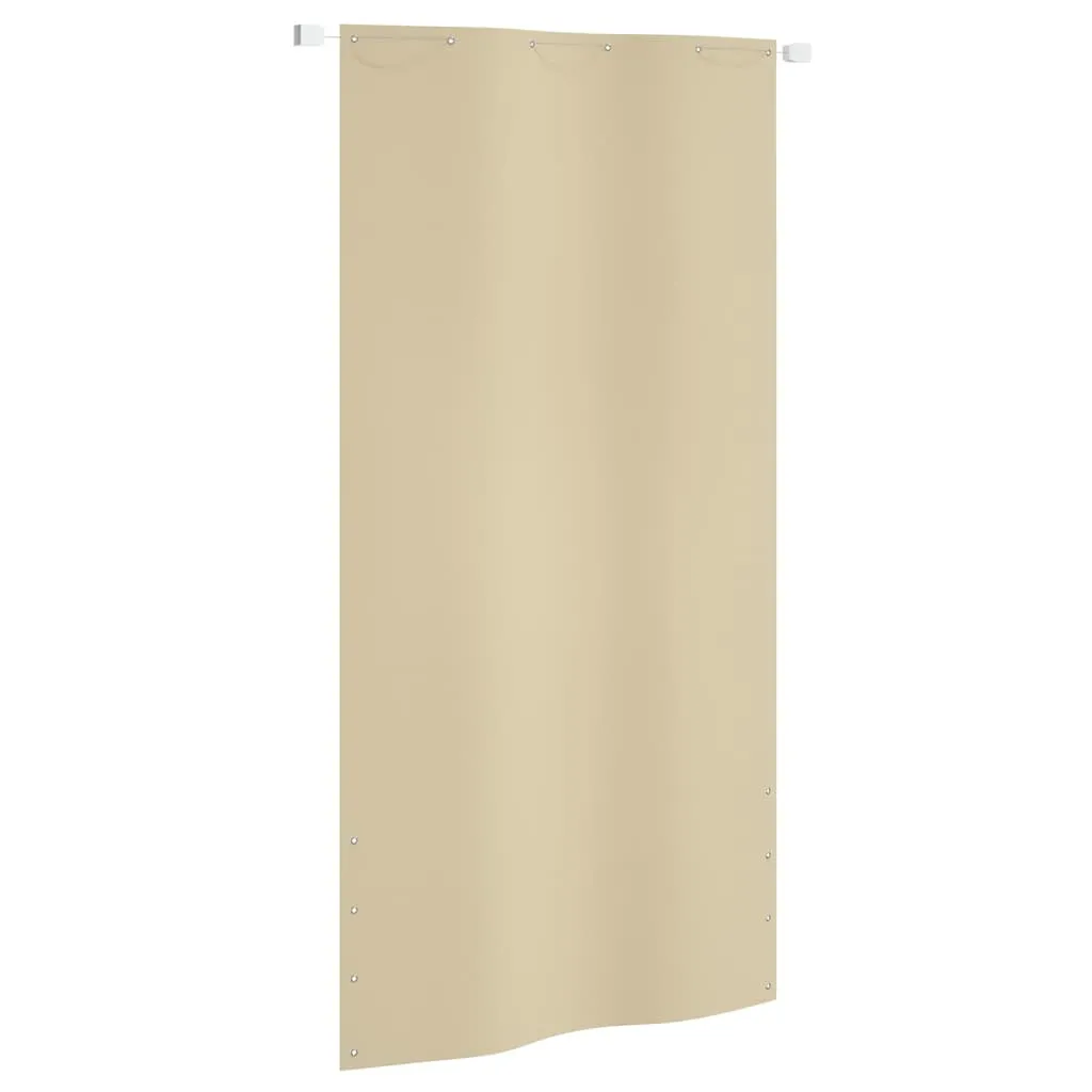 vidaXL Paravento per Balcone Beige 120x240 cm in Tessuto Oxford