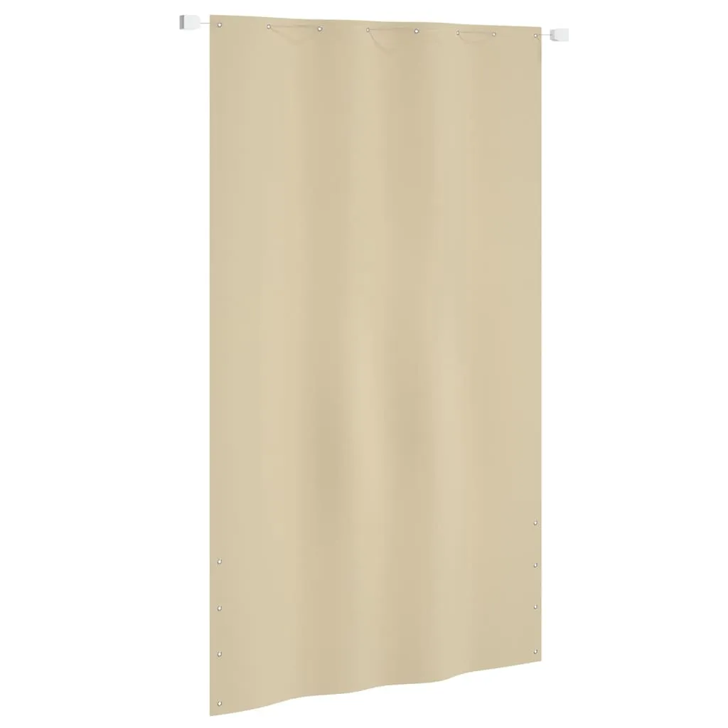 vidaXL Paravento per Balcone Beige 140x240 cm in Tessuto Oxford