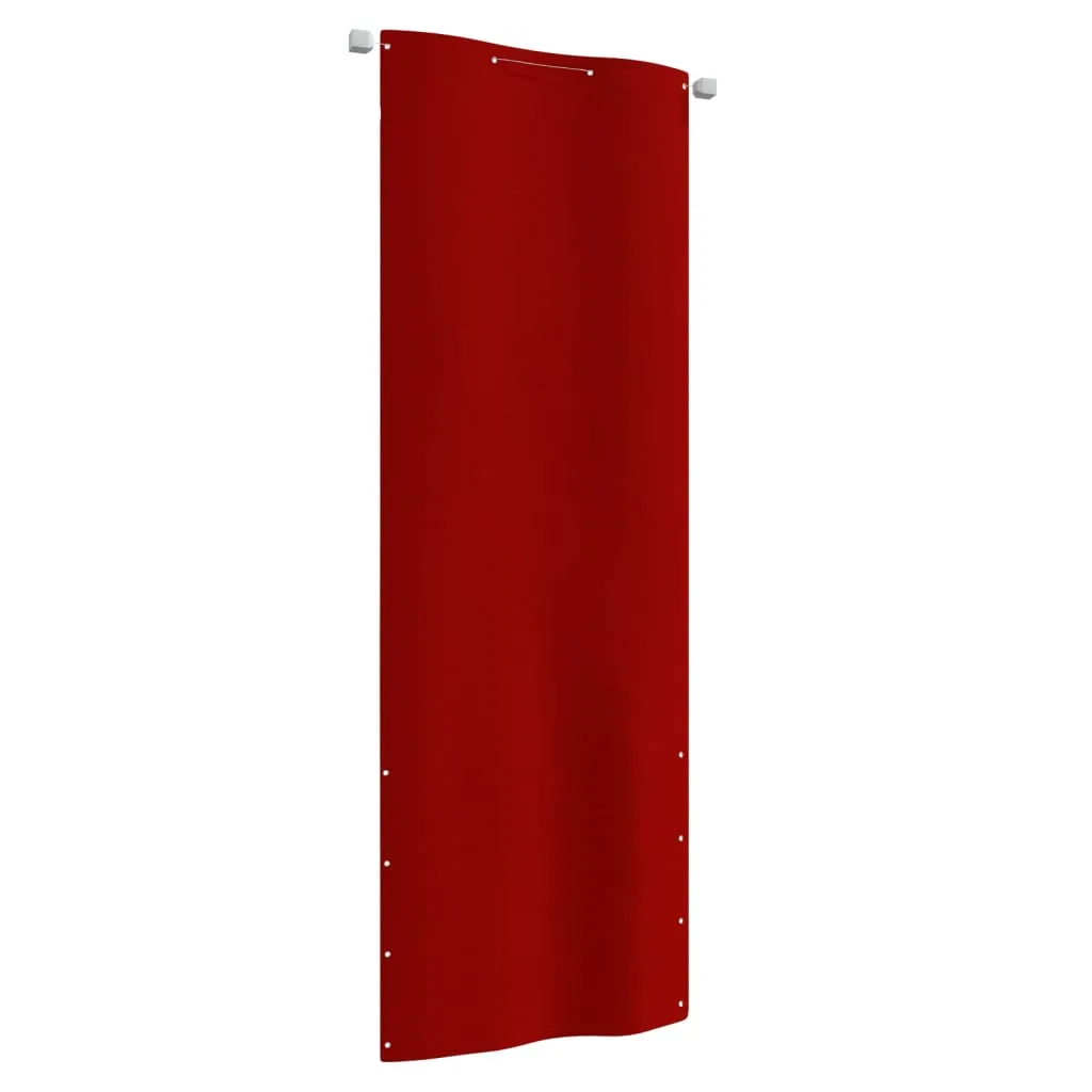 vidaXL Paravento per Balcone Rosso 80x240 cm in Tessuto Oxford