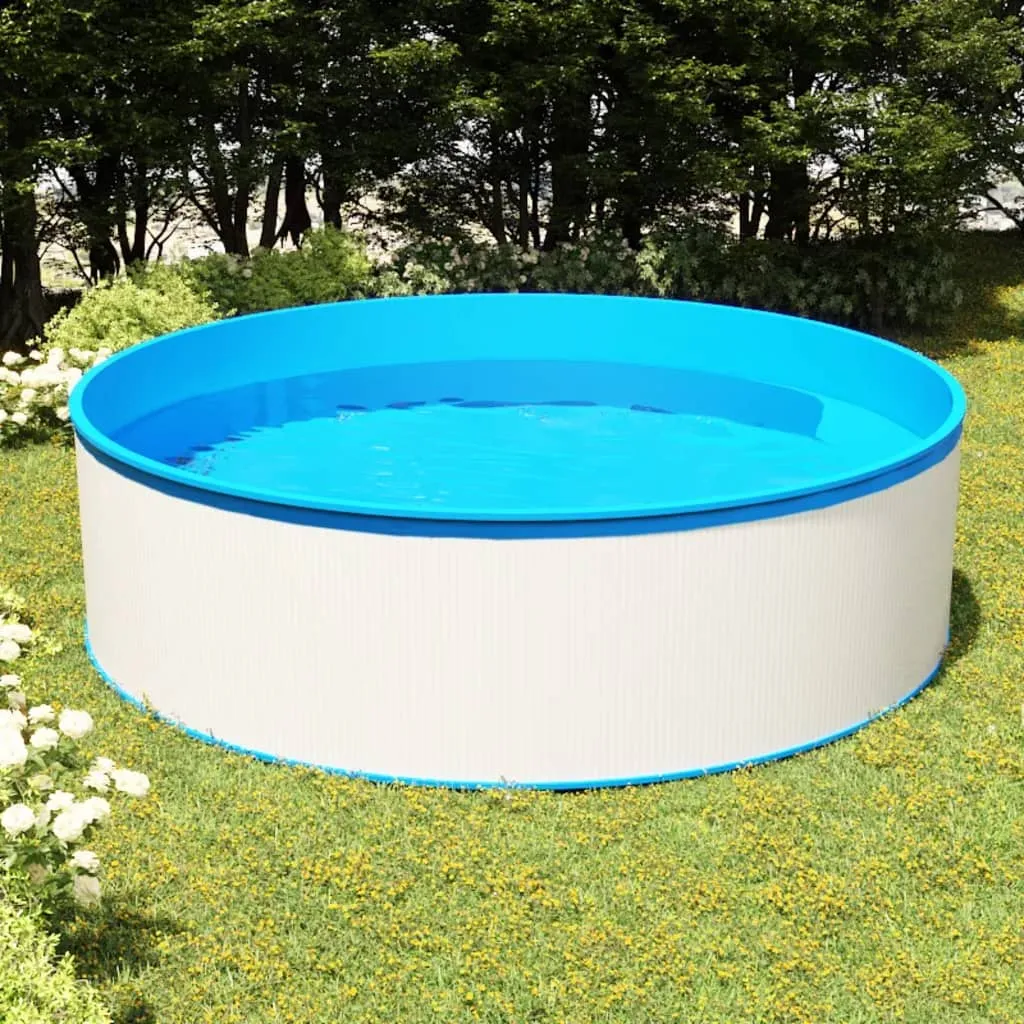 vidaXL Piscina Fuori Terra 350x90 cm Bianca