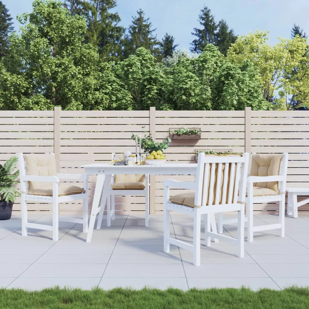 vidaXL Cuscini per Sedia da Giardino 4 pz Beige 100x50x7 cm Tessuto