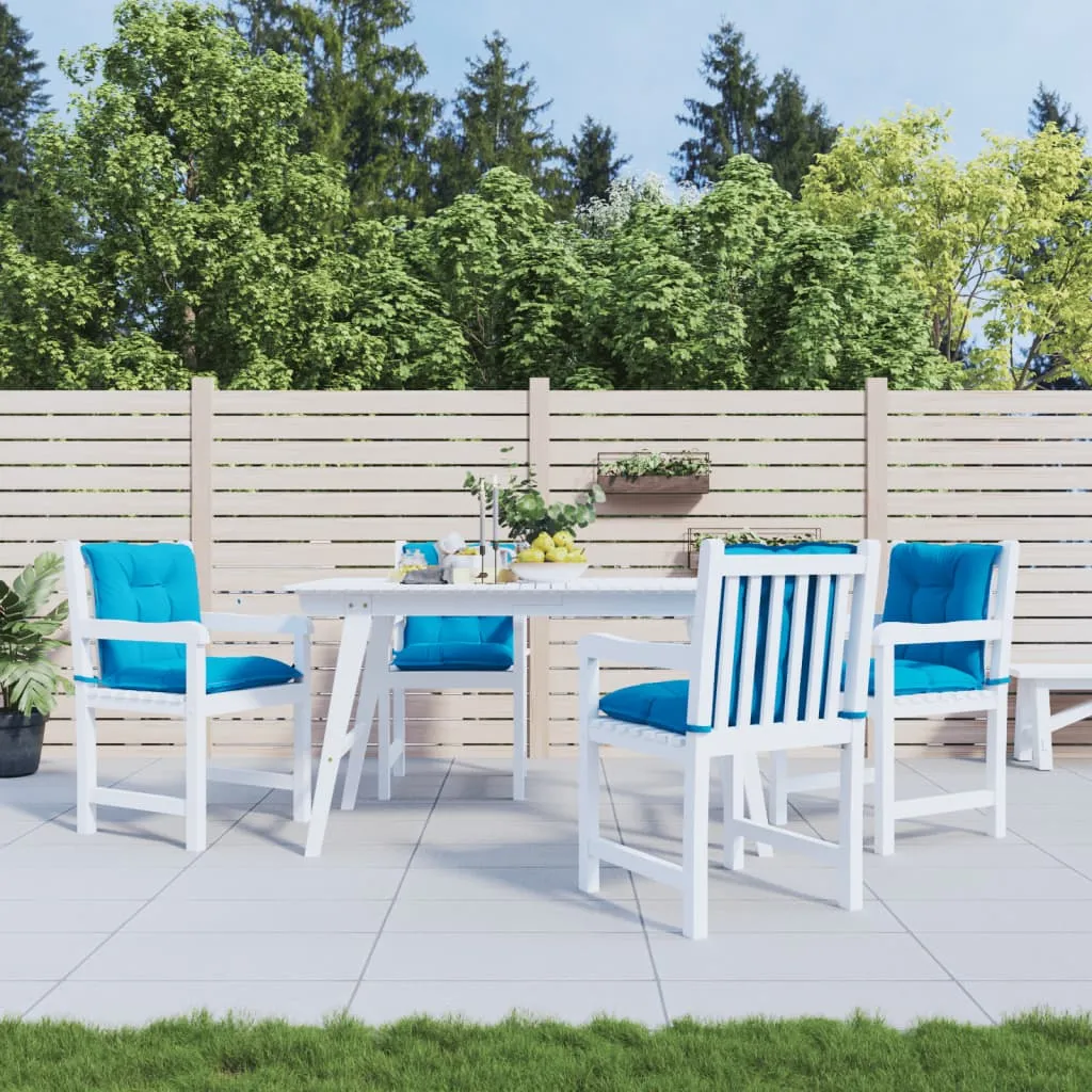 vidaXL Cuscini per Sedia da Giardino 4 pz Blu 100x50x7 cm Tessuto