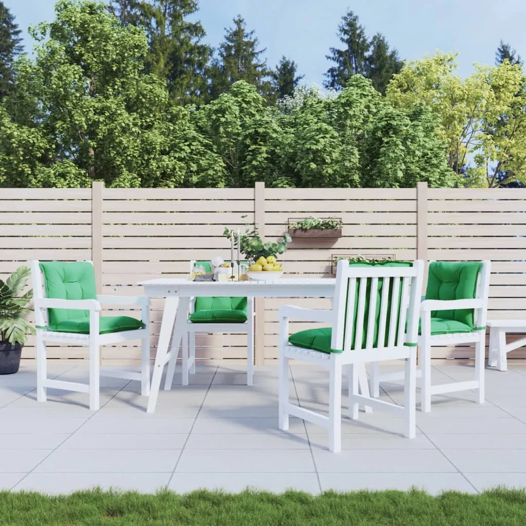 vidaXL Cuscini per Sedia da Giardino 4 pz Verdi 100x50x7 cm Tessuto