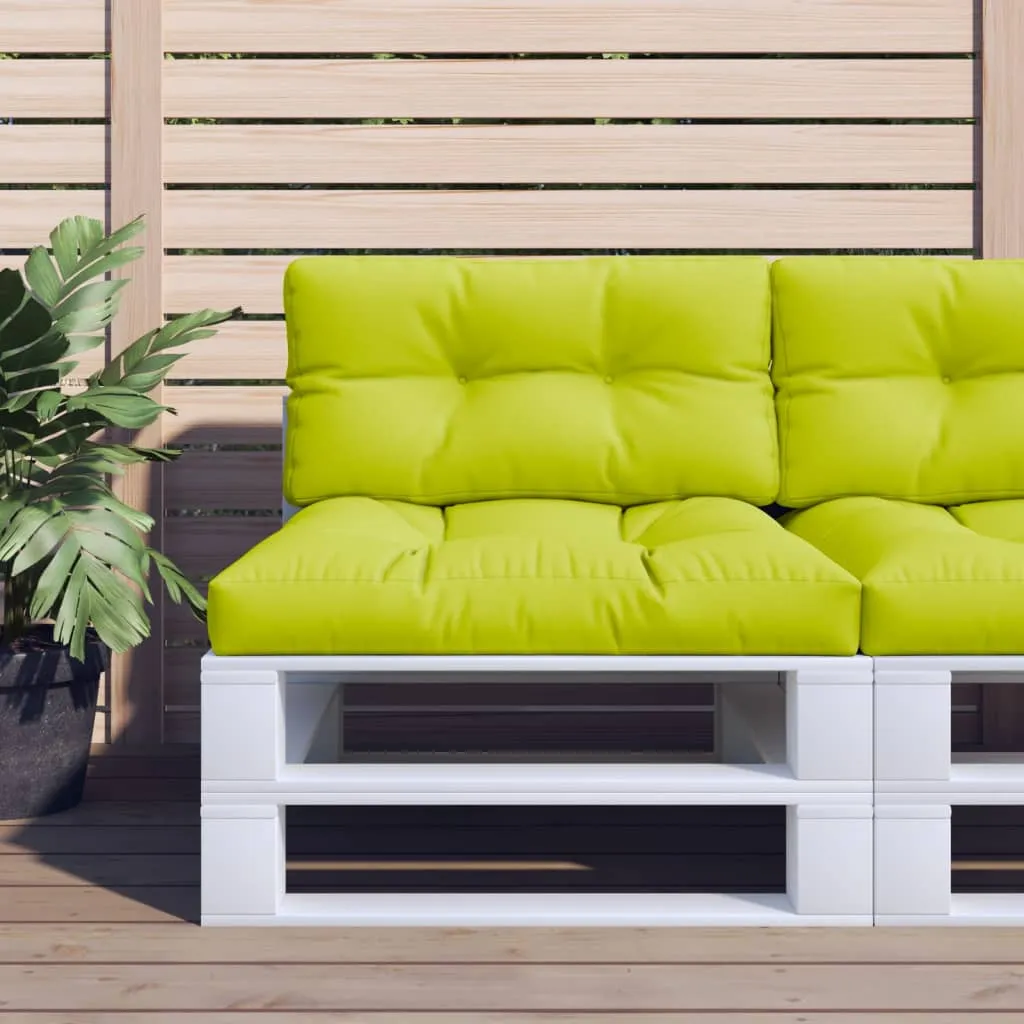 vidaXL Cuscino per Pallet Verde Brillante 70x40x12 cm in Tessuto