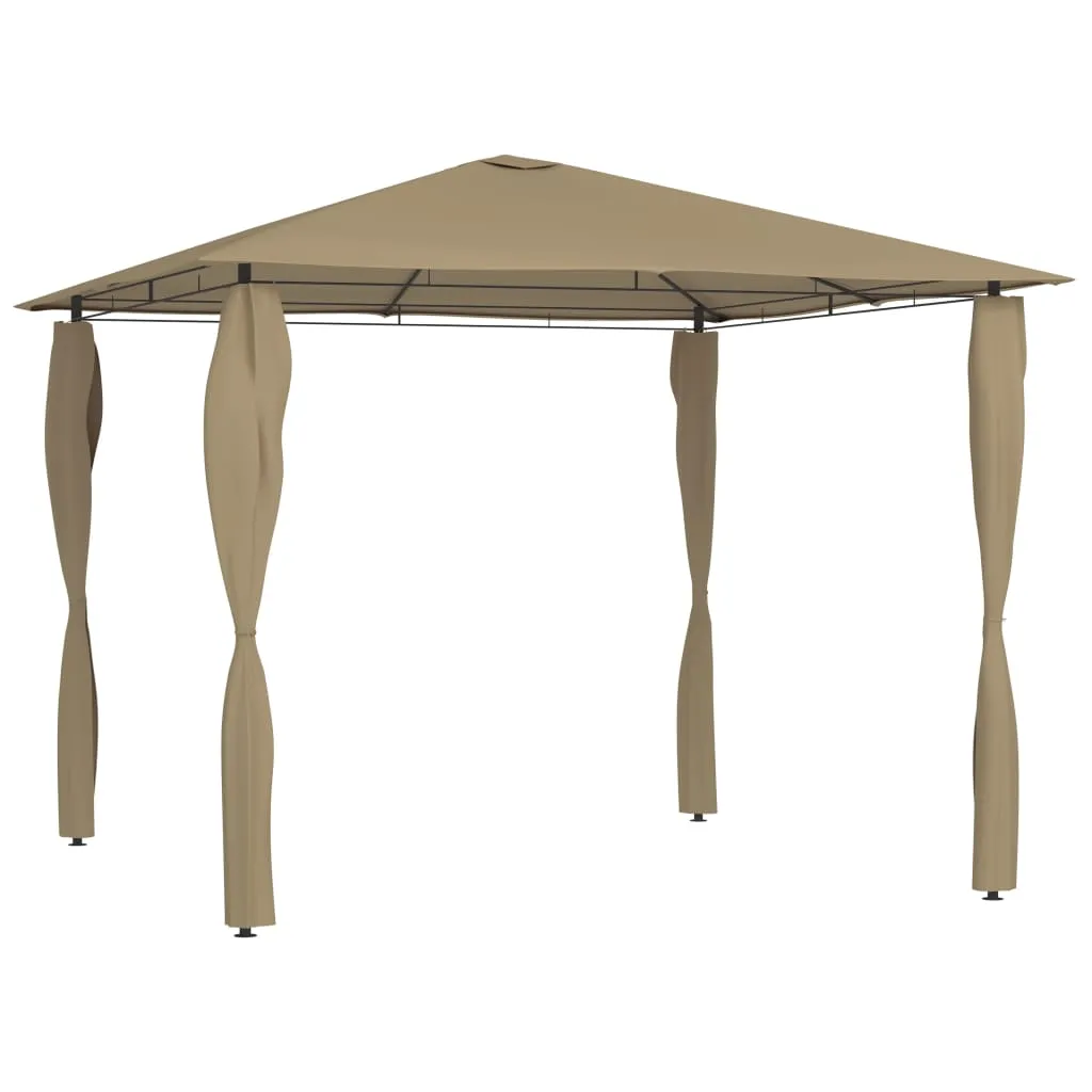 vidaXL Gazebo con Montanti Rivestiti 3x3x2,6 m Talpa 160 g/m²