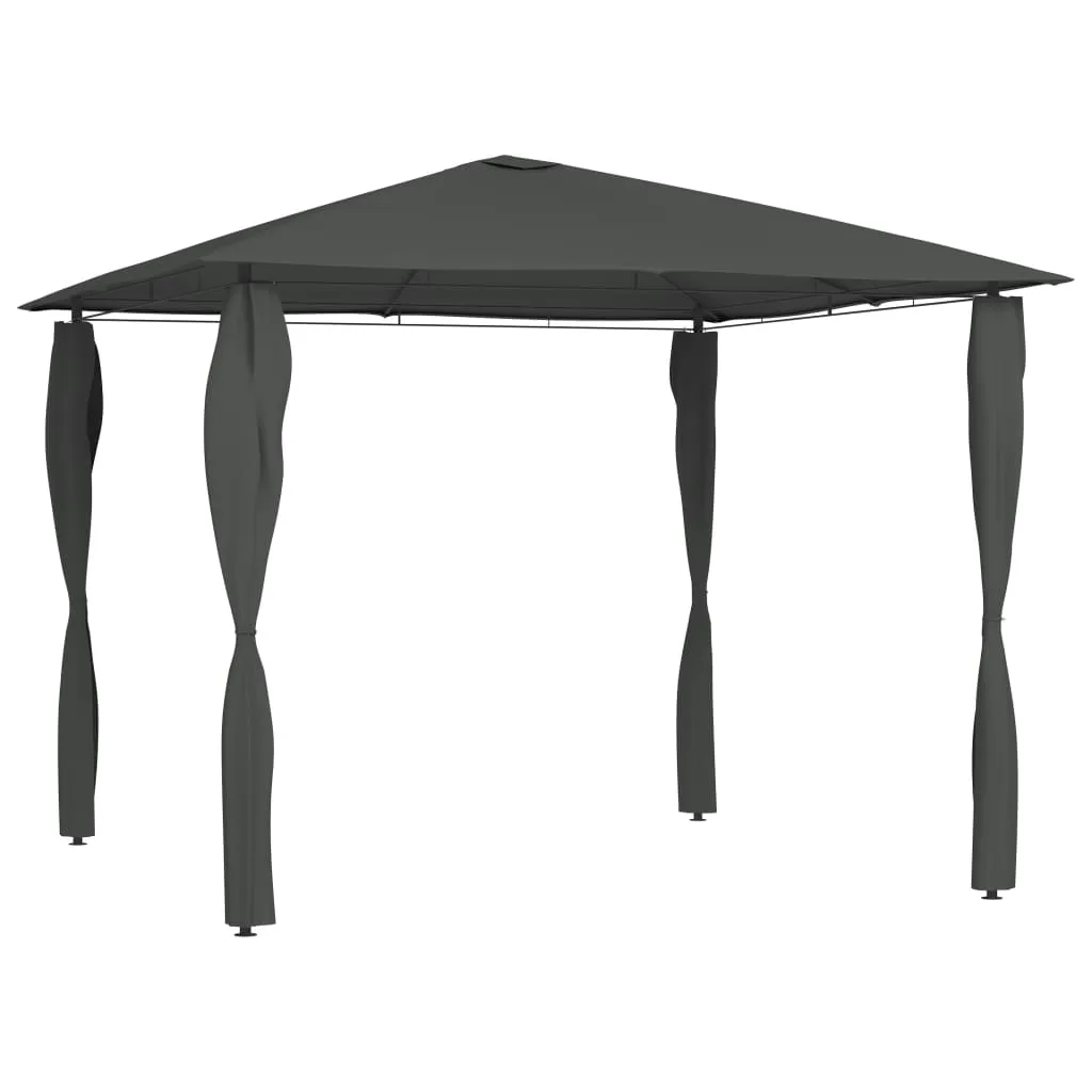 vidaXL Gazebo con Montanti Rivestiti 3x3x2,6 m Antracite 160 g/m²