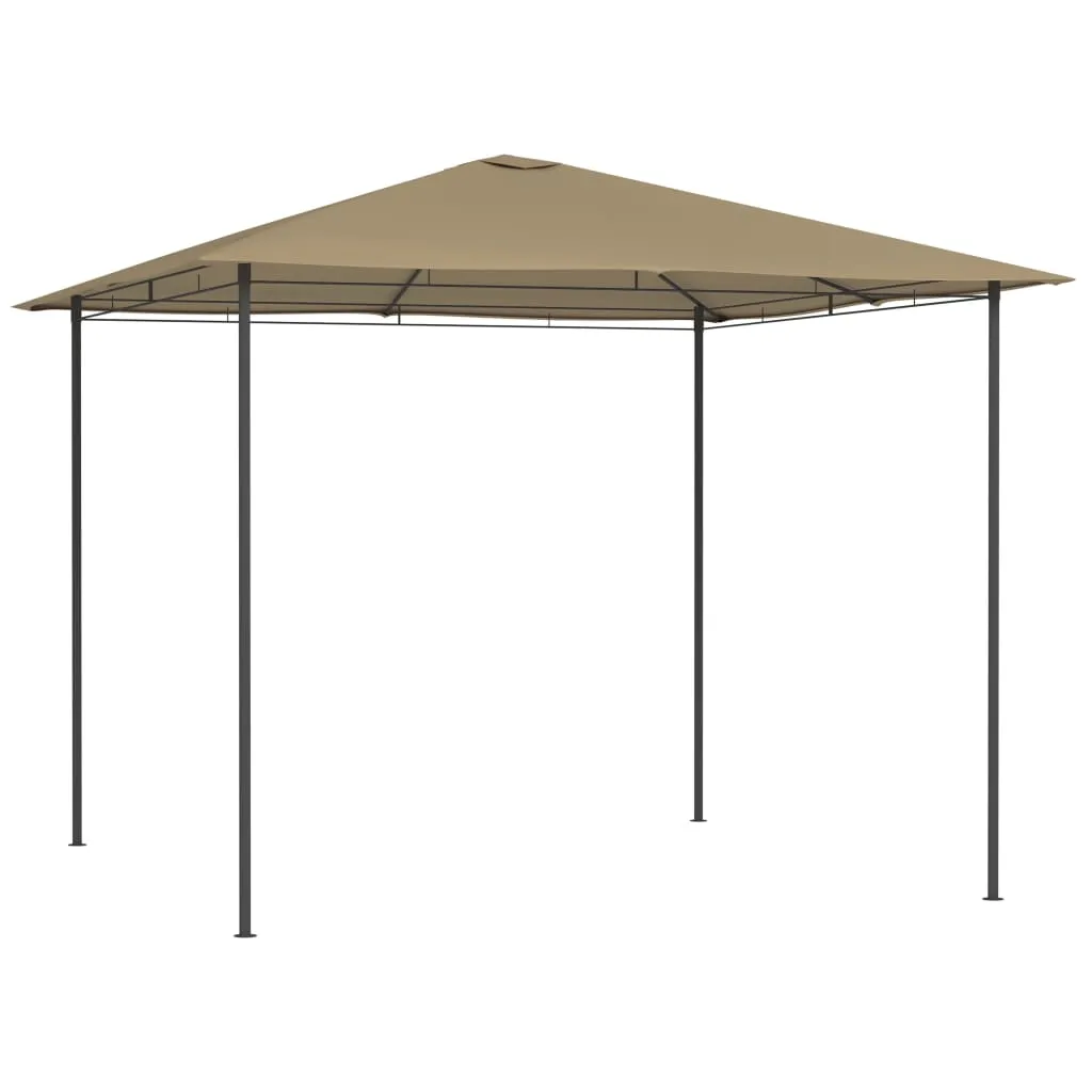 vidaXL Gazebo 3x3x2,6 m Grigio Talpa 160 g/m²