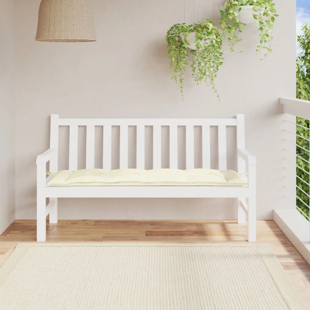 vidaXL Cuscino per Panca Bianco Crema 150x50x7 cm in Tessuto Oxford