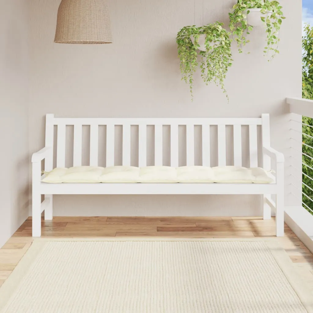 vidaXL Cuscino per Panca Bianco Crema 180x50x7 cm in Tessuto Oxford