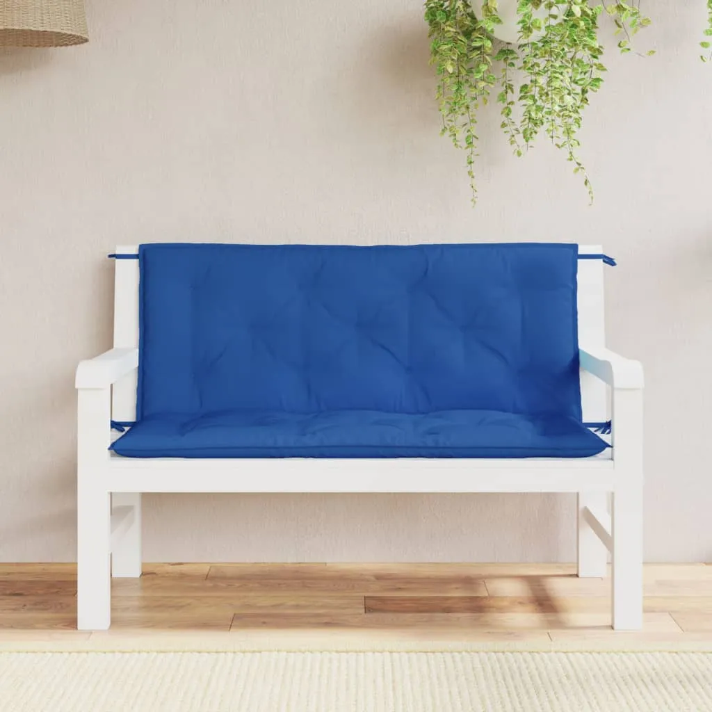 vidaXL Cuscini per Panca 2 pz Blu 120x50x7 cm in Tessuto Oxford