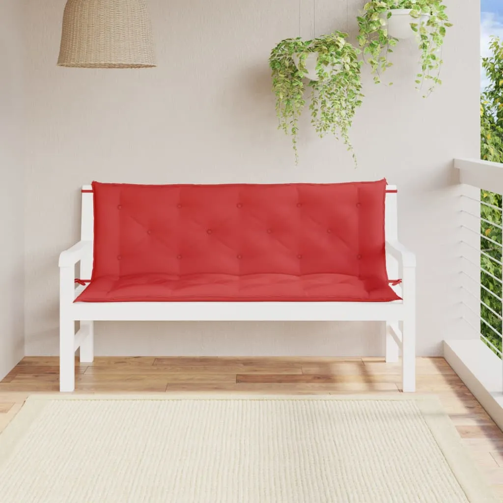 vidaXL Cuscini per Panca 2 pz Rossi 150x50x7 cm in Tessuto Oxford