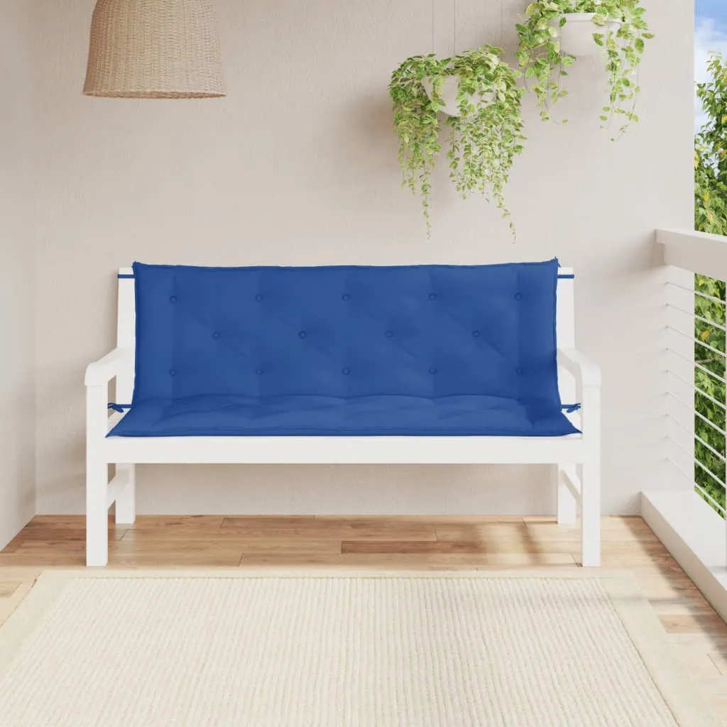 vidaXL Cuscini per Panca 2 pz Blu 150x50x7 cm in Tessuto Oxford