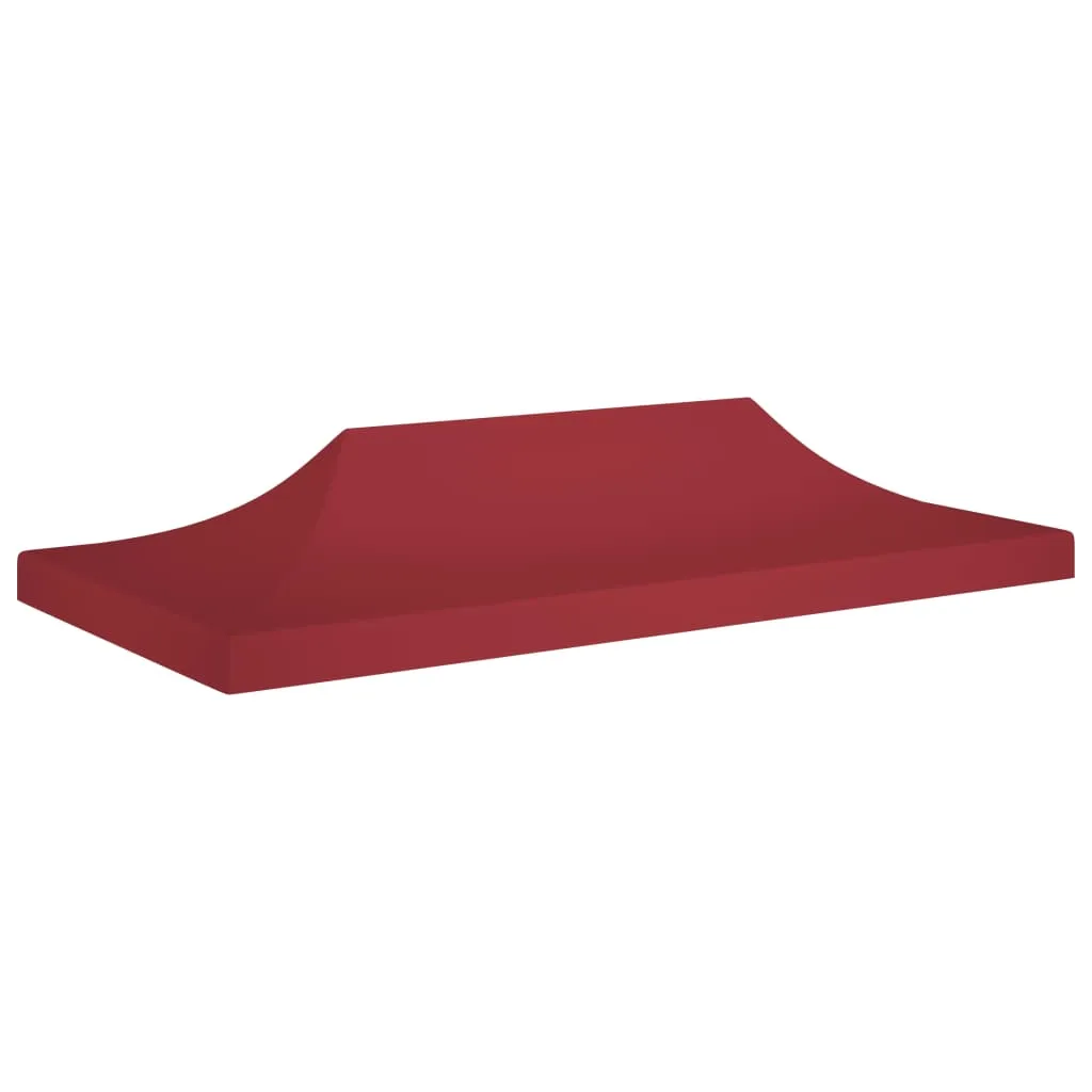 vidaXL Tetto per Tendone per Feste 6x3 m Rosso Borgogna 270 g/m²