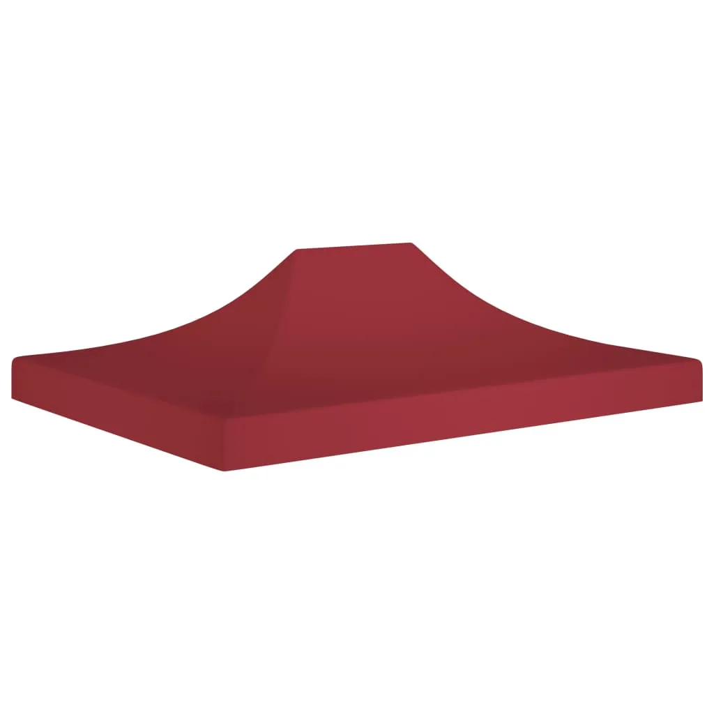 vidaXL Tetto per Tendone per Feste 4x3 m Rosso Borgogna 270 g/m²