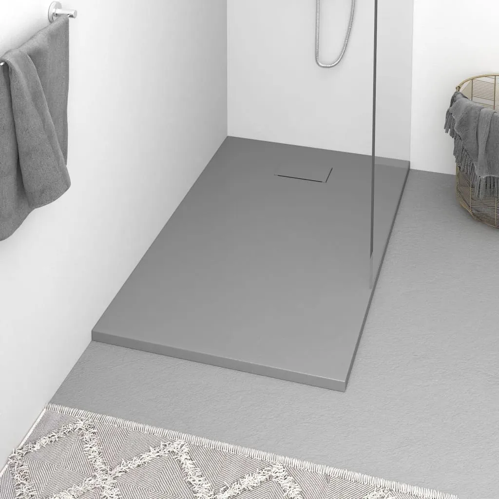 vidaXL Piatto Doccia in SMC Grigio 120x70 cm