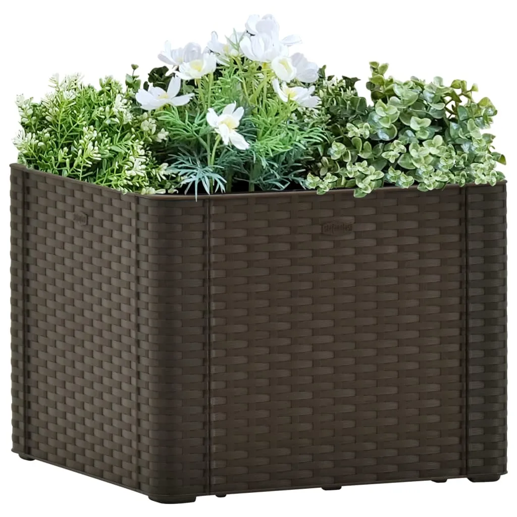 vidaXL Letto Rialzato da Giardino Sistema Irrigazione Moca 43x43x33 cm