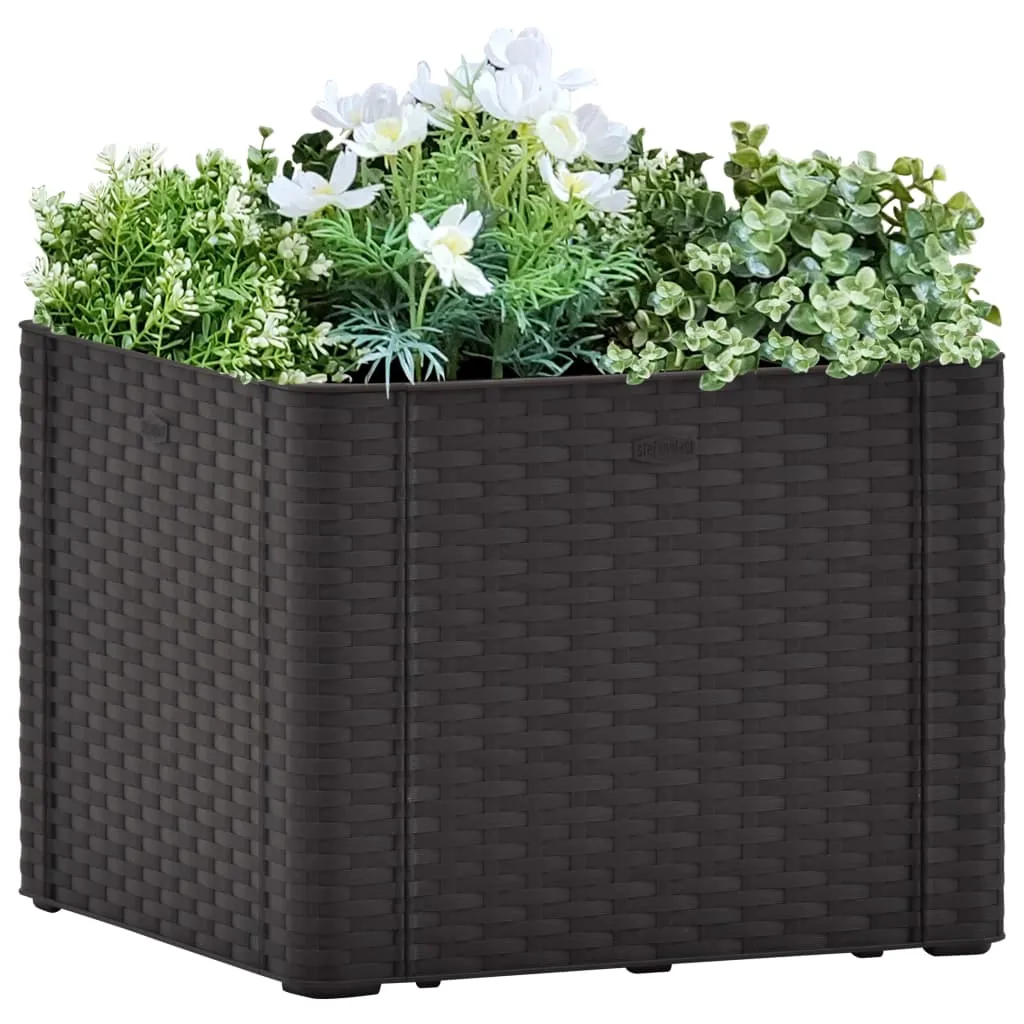 vidaXL Letto Rialzato Giardino con Irrigazione Antracite 43x43x33 cm