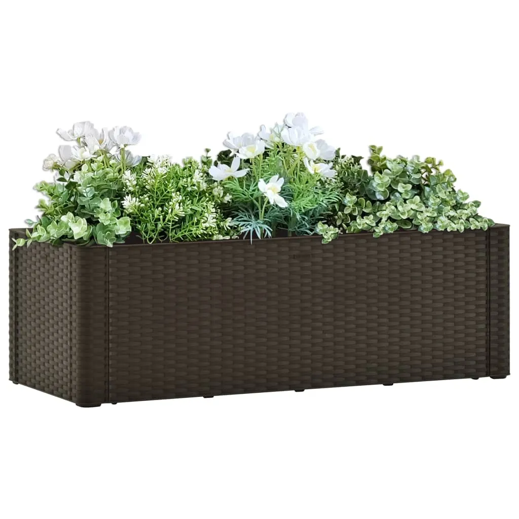 vidaXL Letto Rialzato da Giardino con Irrigazione Moca 100x43x33 cm