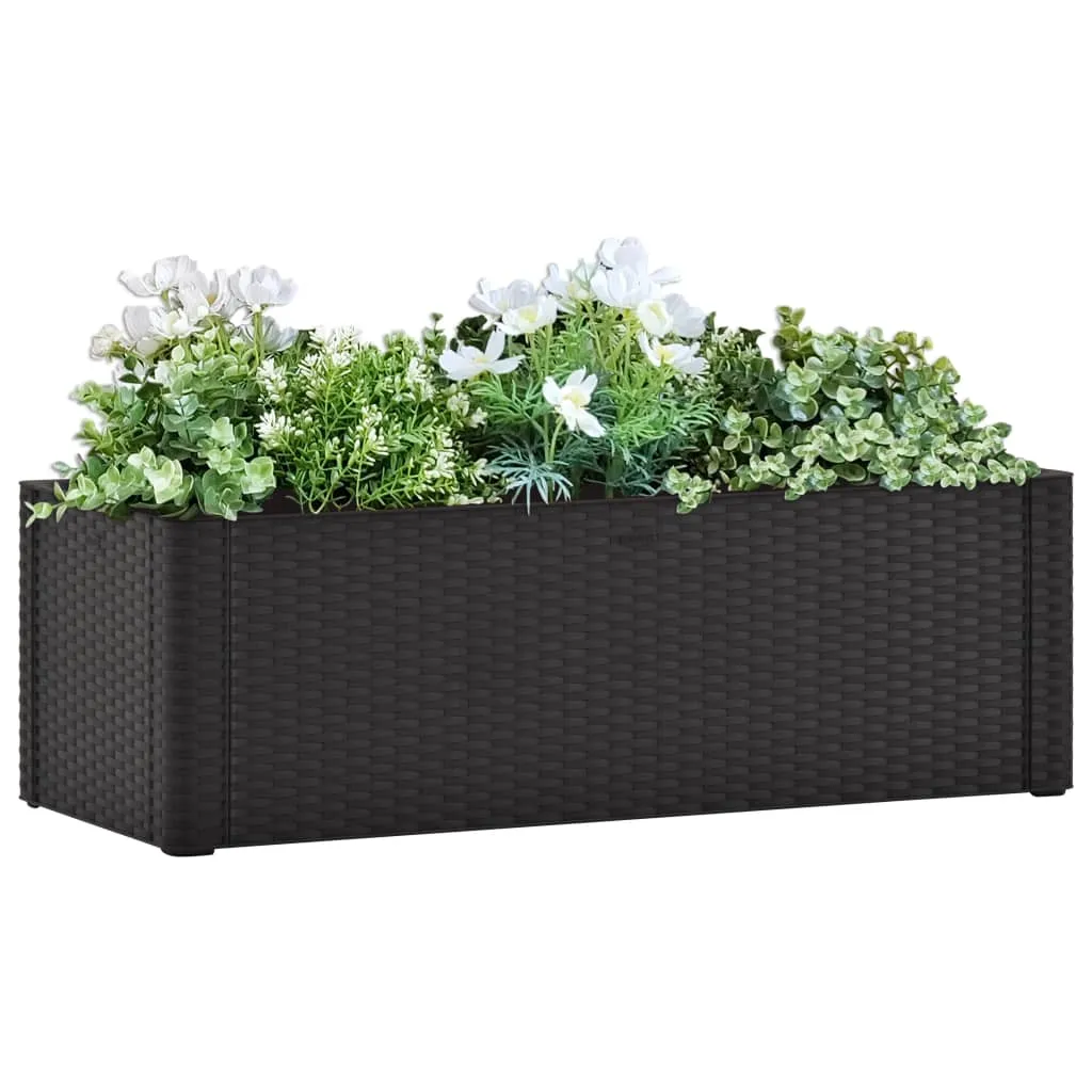 vidaXL Letto Rialzato Giardino con Irrigazione Antracite 100x43x33 cm