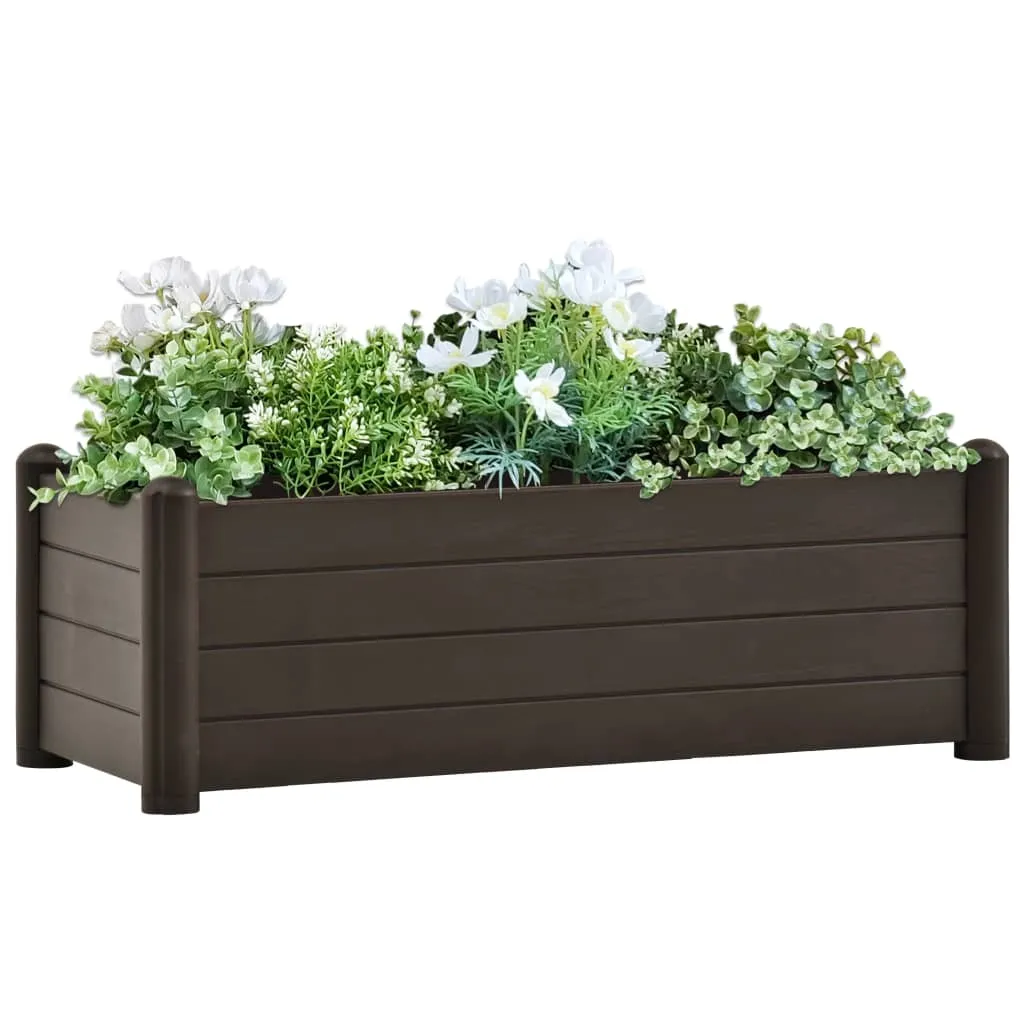 vidaXL Letto Rialzato da Giardino in PP Moca 100x43x35 cm