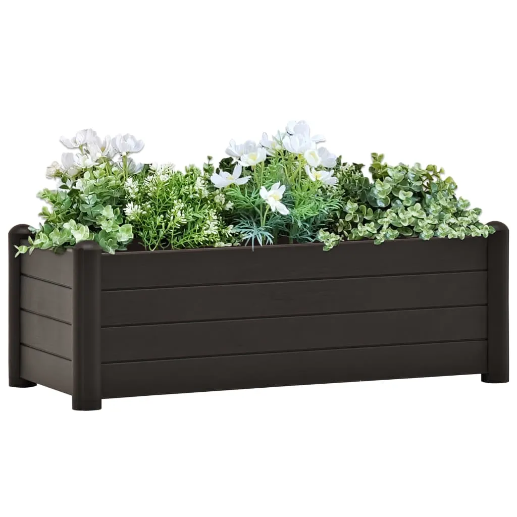 vidaXL Letto Rialzato da Giardino in PP Antracite 100x43x35 cm