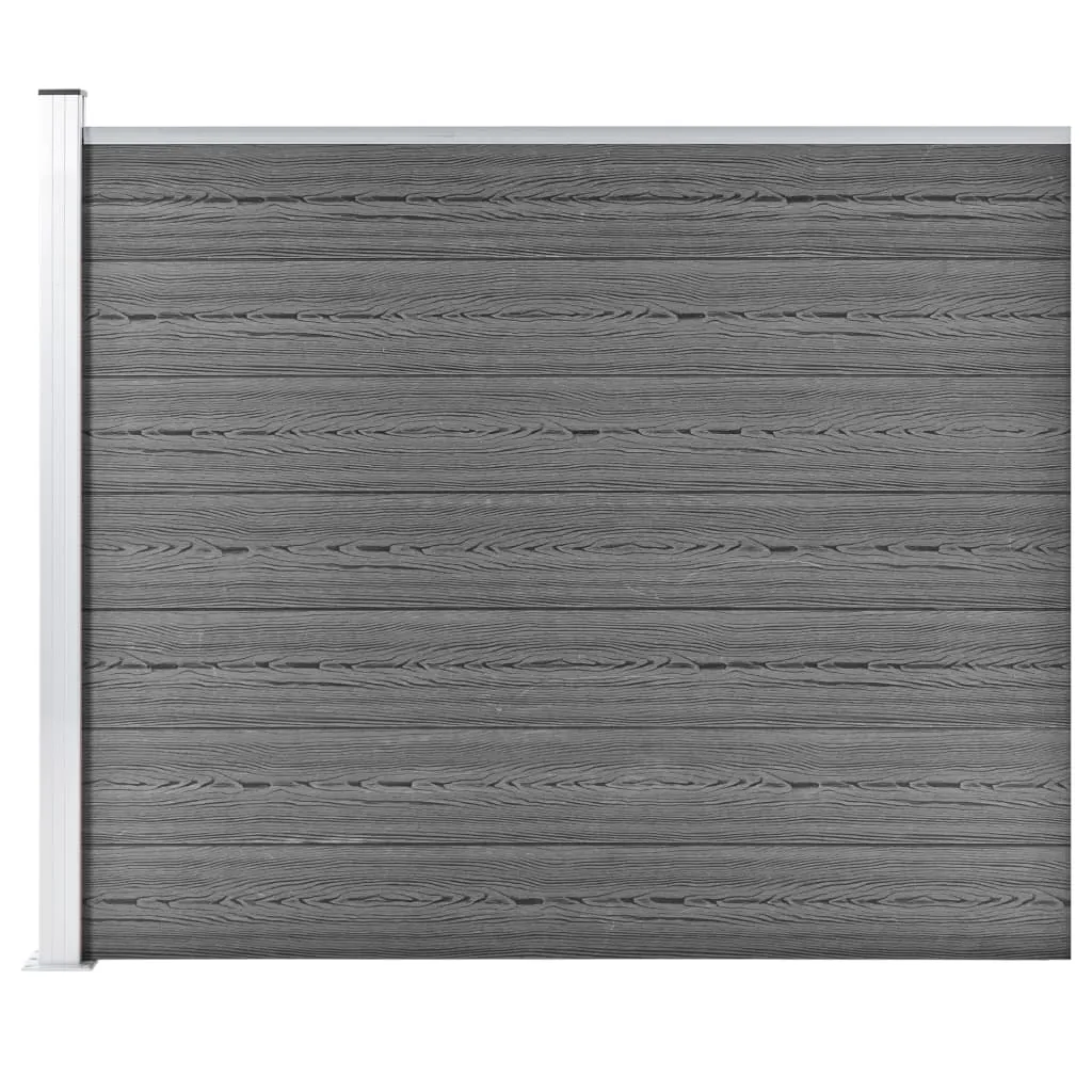 vidaXL Pannello di Recinzione in WPC 175x146 cm Grigio