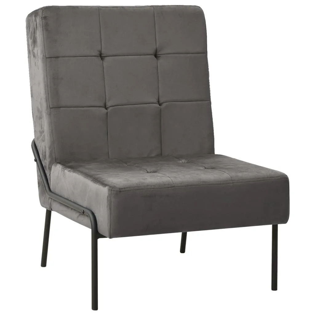 vidaXL Poltrona Relax 65x79x87 cm Grigio Scuro in Velluto