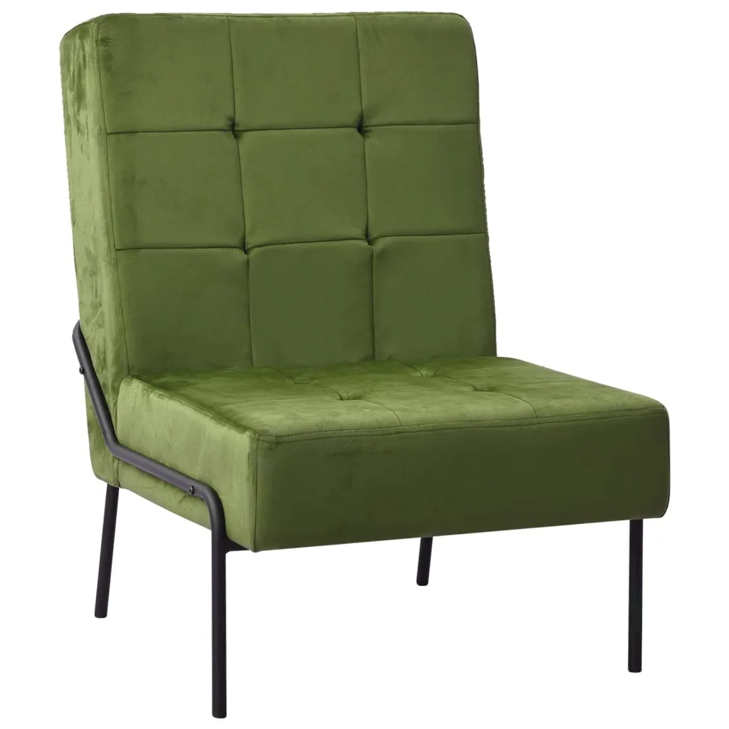 vidaXL Poltrona Relax 65x79x87 cm Verde Chiaro in Velluto