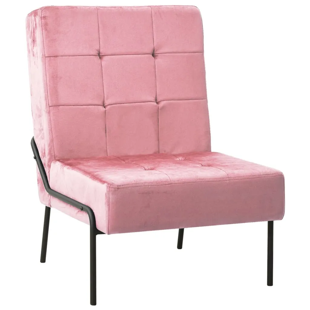 vidaXL Poltrona Relax 65x79x87 cm Rosa in Velluto