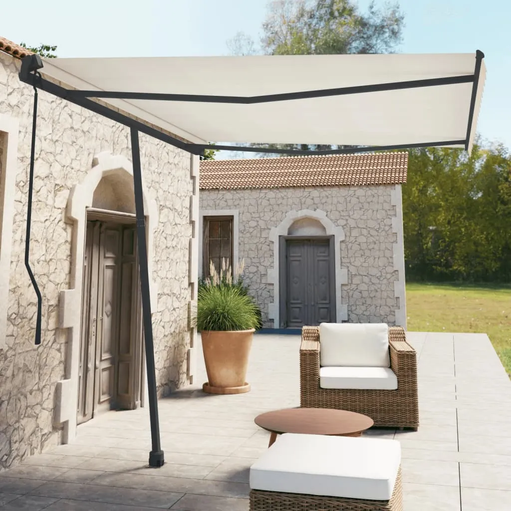 vidaXL Set Pali per Tenda da Sole Antracite 300x245 cm Ferro 